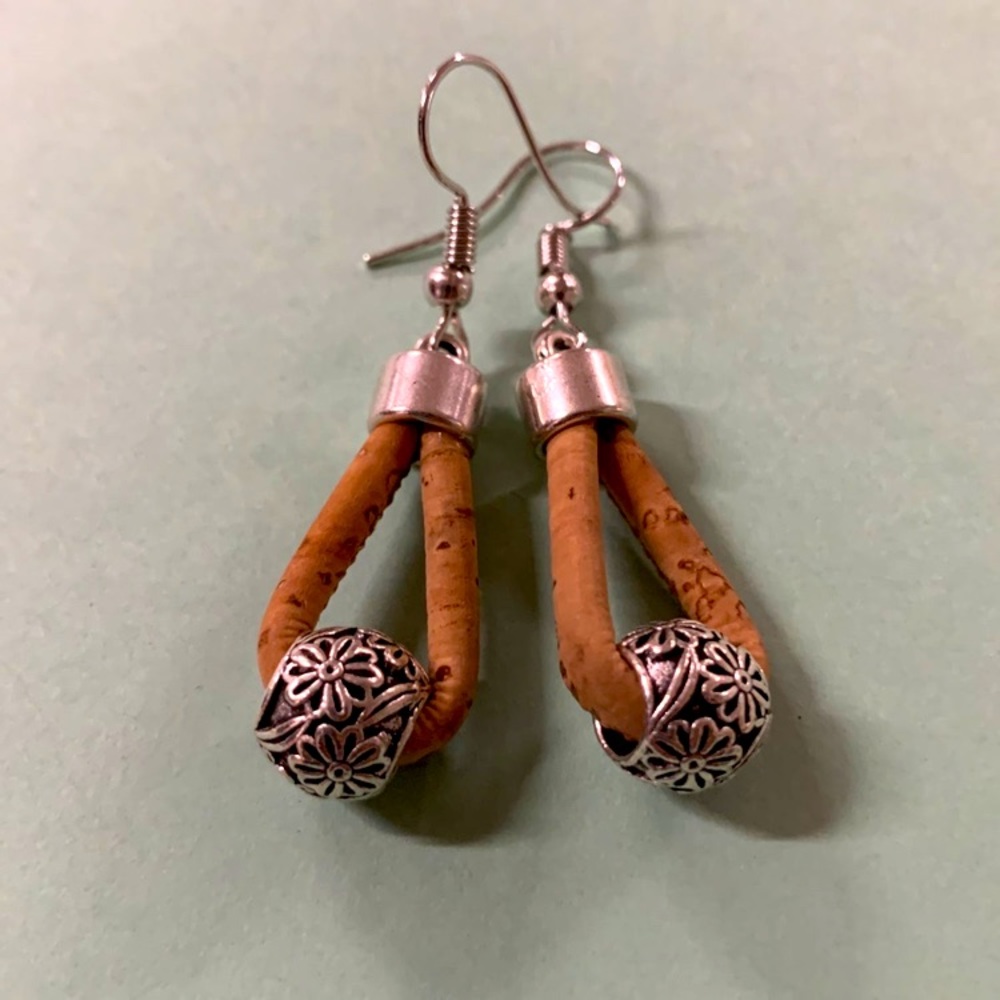 Hawaian Earrings with Round Sterling Silver Beads